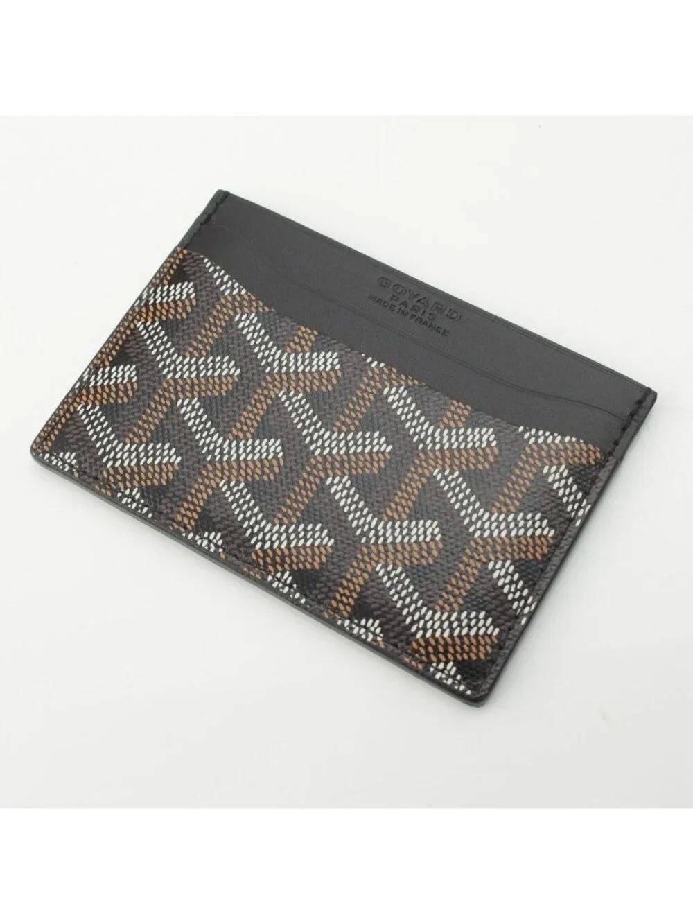 Goyard Saint Sulpice Leather Card Case Black